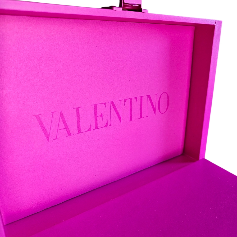 Valentino Neon Pink Jewelry Box With Handle NEW GWP LIMITED EDITION - Picture 2 of 7